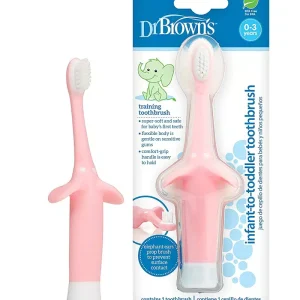 Dr. Brown&rsquo;s Brosse à dents 0-3A – Rose