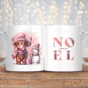 Mug – highland bubble-gum “joyeux noël”