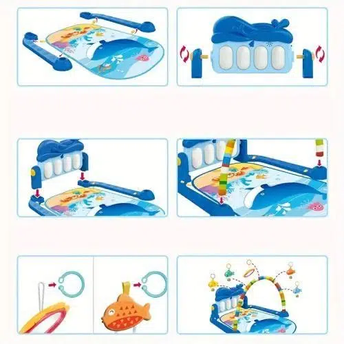 Tapis Musical d’Éveil Huanger – Piano et Hochets Bébé – Image 3