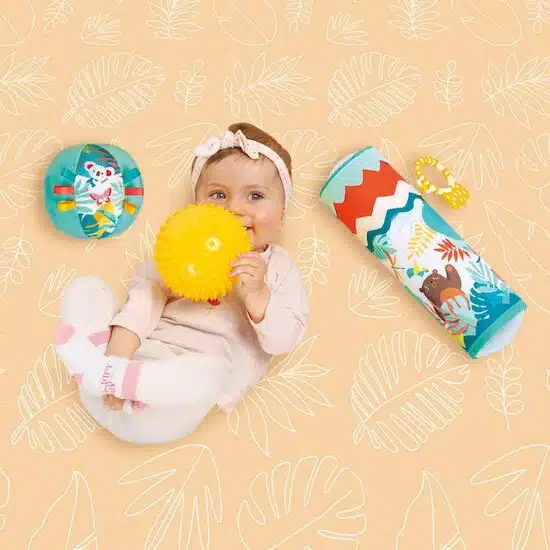 Ludi Coffret sensoriel bébé – Tube et balles multicolores dès 6 mois – Image 4
