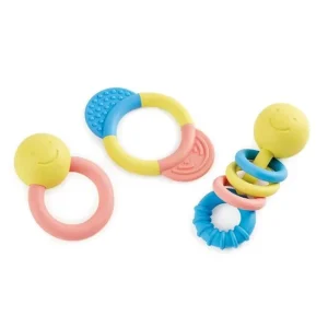 Hape Coffret d&rsquo;anneaux et hochets de dentition en riz Multicolore