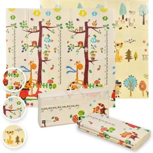 MS Trendy – Tapis de jeu double face 200×180×1 cm pour bébé | Confort & Sécurité
