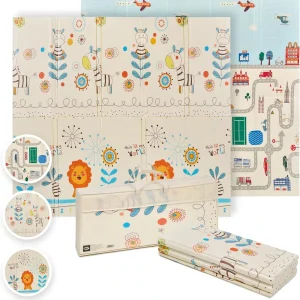 MS Fancy – Tapis de jeu double face 180×200×1.5 cm pour bébé | Confort & Sécurité