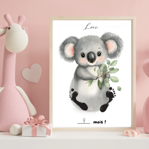 Affiche animaux pour les empreintes de pieds