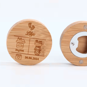 Décapsuleur aimanté naissance – Souvenir gravé