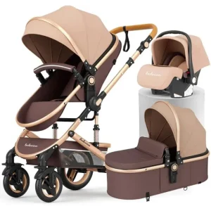 Pack poussette de Luxe 3 en 1 Beige – Belecoo