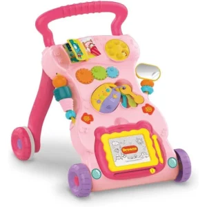 Trotteur avec lumière et musique 6M+ – Rose- Huanger