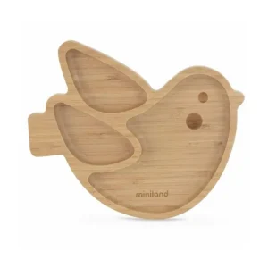 Assiette Poussin en Bambou naturel – MINILAND