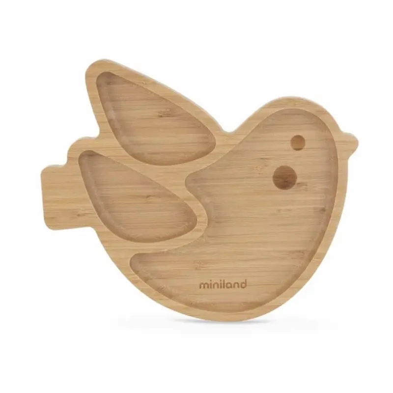 Assiette Poussin en Bambou naturel – MINILAND – Image 2