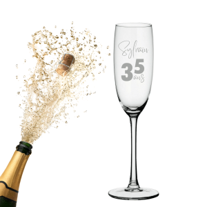 Verre à Champagne Personnalisé pour Anniversaire