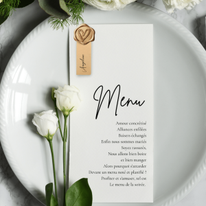 Menu humour – classique avec cachet de cire