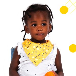 Bavoir bandana coton bio certifié GOTS® et éponge de bambou