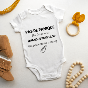Body bébé personnalisé – “Pas de panique…”