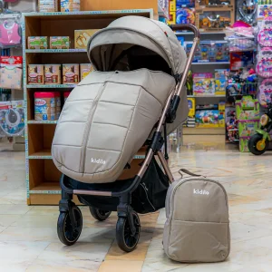 Poussette Kidilo PRO Beige – Réversible et Pliable avec Cache Soleil et Sac – 6530B