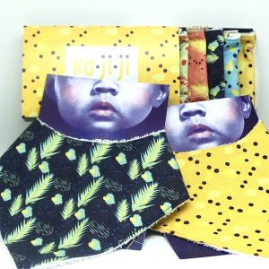 Coffret Bavoirs de naissance made in France – Coton bio et éponge bambou