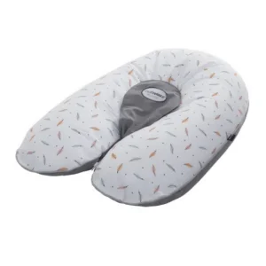 COUSSIN DE MATERNITÉ MULTIRELAX JERSEY PLUMES GRIS-CANDIDE