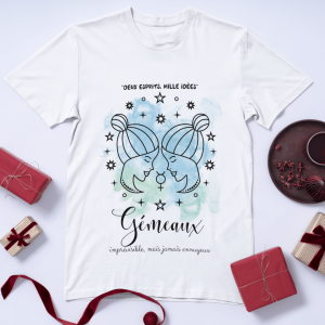 T-shirt astrologique – signe Gémeaux