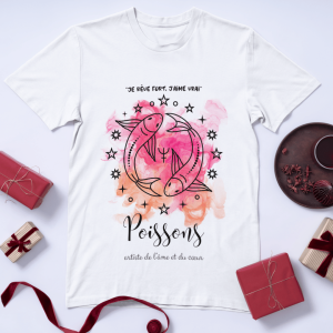 T-shirt astrologique – signe Poissons