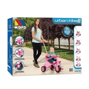 Tricycle pour enfants Urban Trike II City Rose 5 en 1 – Molto
