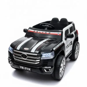 Voiture Électrique Police Enfants Grande Taille 12V