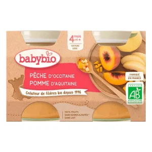 PETIT POT PECHE POMME 2 x 130 G – BABYBIO