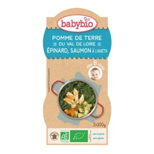 Pomme de Terre du Val De Loire Epinard Saumon à l’Aneth 2X220g – Babybio