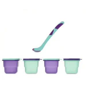 Ensemble de cuillères avec bocaux bleu – kiokids