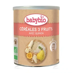 BABYBIO – CEREALES INFANTILES BIO 3 FRUITS DES 6 MOIS 220G