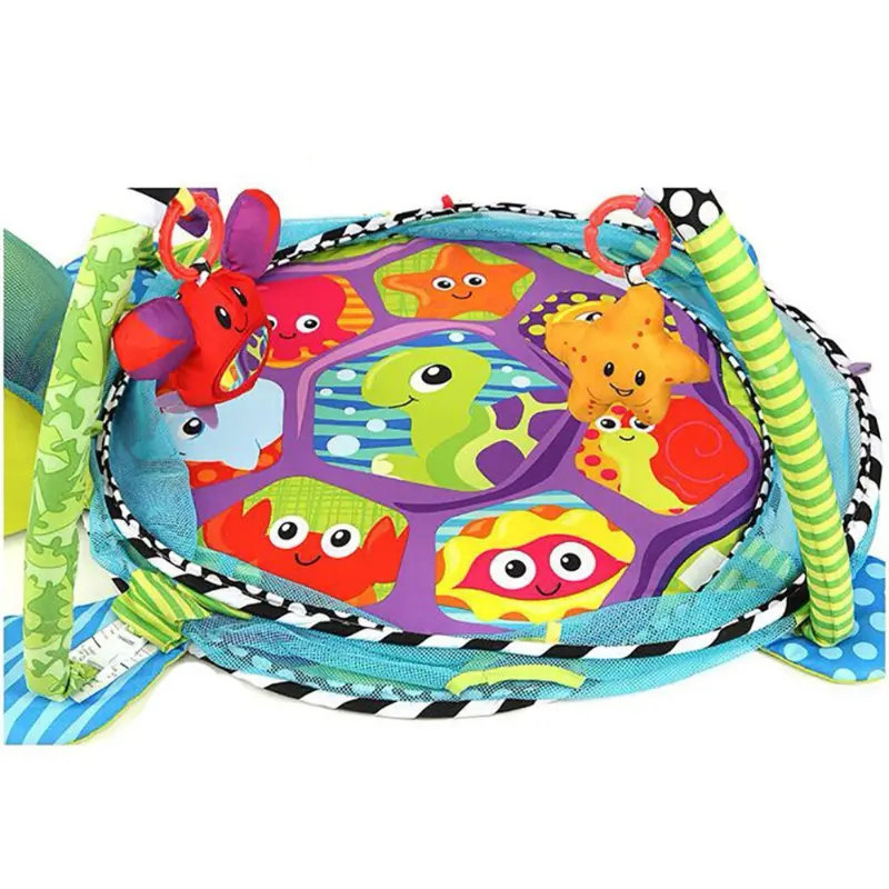 Tapis de jeu 3 en 1 pour bébé 4 jouets suspendus et 30 balles – Image 3