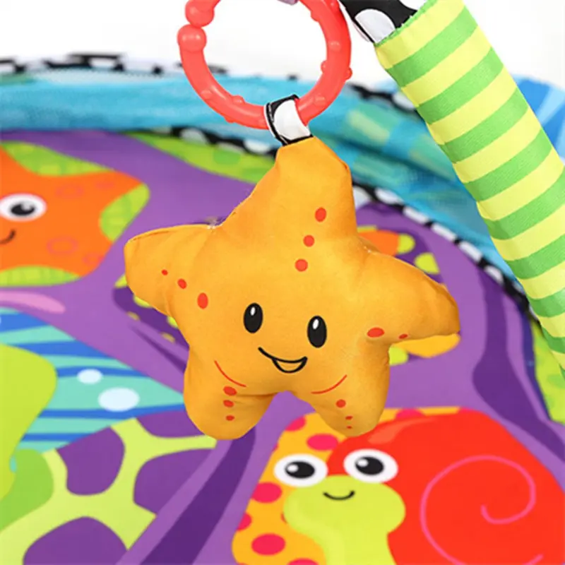 Tapis de jeu 3 en 1 pour bébé 4 jouets suspendus et 30 balles – Image 5