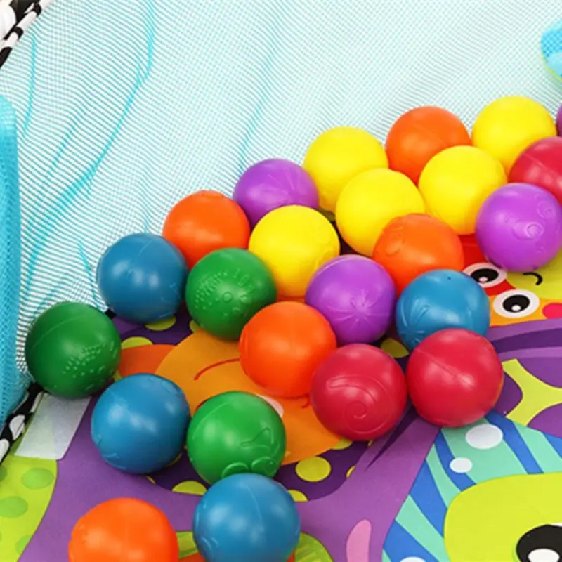 Tapis de jeu 3 en 1 pour bébé 4 jouets suspendus et 30 balles – Image 6