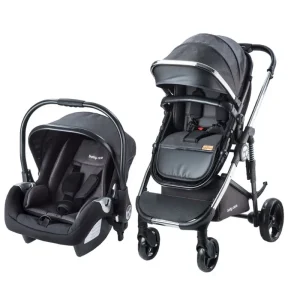 poussette duo BABY CARE – noir silver