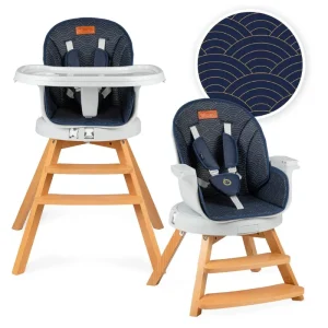 Chaise haute 3 en 1 en bois Woodi – MOMI
