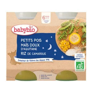 PETITS POIS MAÏS DOUX D&rsquo;AQUITAINE RIZ DE CAMARGUE – babybio