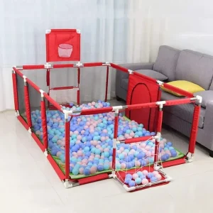 Parc bébé jeux et divertissement Anti-Chute – Rectangle Rouge