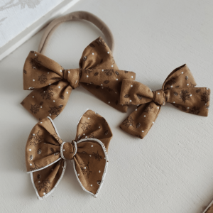 La barrette noeud beige