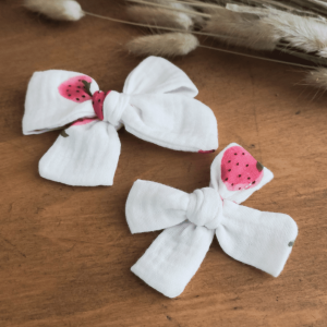 La barrette noeud Fraises