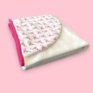 Cape de bain Flamant rose en bambou Oeko-tex