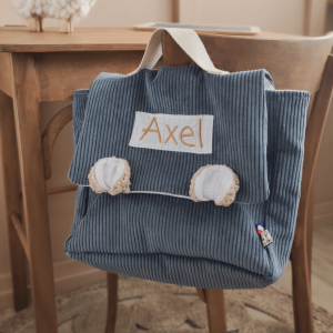 Le cartable maternelle personnalisé bleu foncé