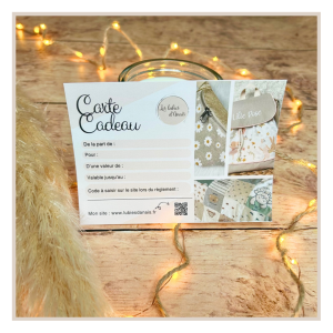 – Les cartes cadeaux – Montant au choix