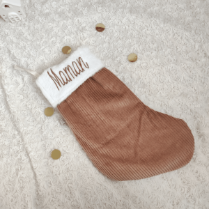 La chaussette de Noël brodée Maman