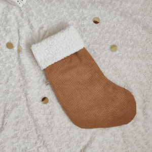La chaussette de Noël velours moutarde