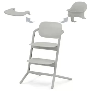 Chaise haute Lemo 3 en 1 Sued grey