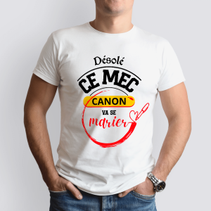 T-shirt – désolé ce mec canon va se marier