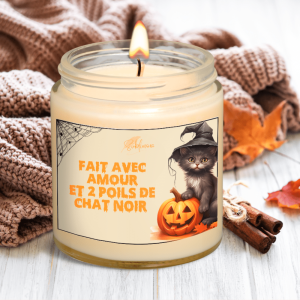 Bougie Halloween – fait avec amour