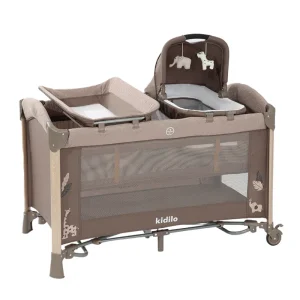 Lit Cododo Multifonction avec Couffin Deluxe Marron – Kidilo