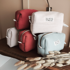 Trousse de toilette nid d&rsquo;abeille