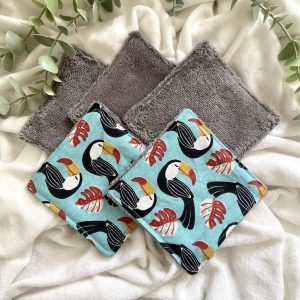 Lot de 5 Lingettes Lavables en Bambou