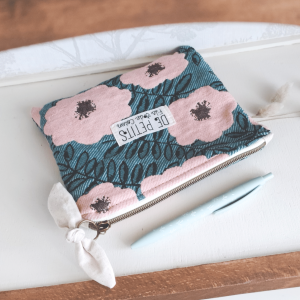 Pochette jacquard rose