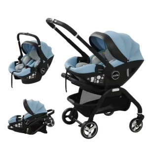 Poussette Siège Auto 3 en 1 Kidilo – Bleu